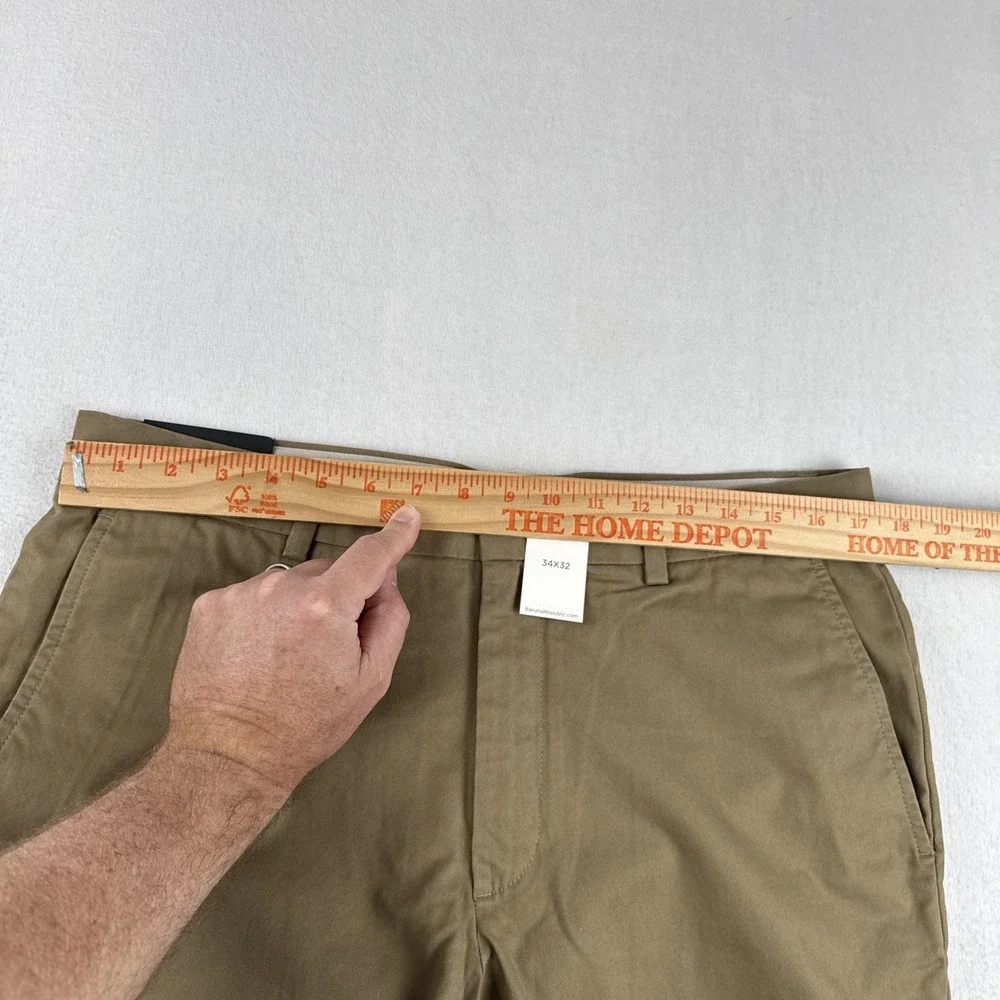 New! Banana Republic Aiden Chino Slim Fit Mens Pants 34*32 Brown Preppy Casual